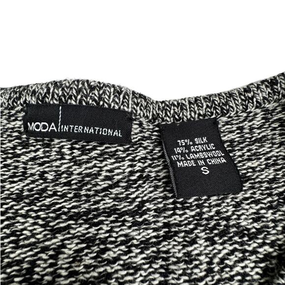 Moda International Silk Blend Suede Tie Front Long Knit Duster Women's Size S - Picture 6 of 8